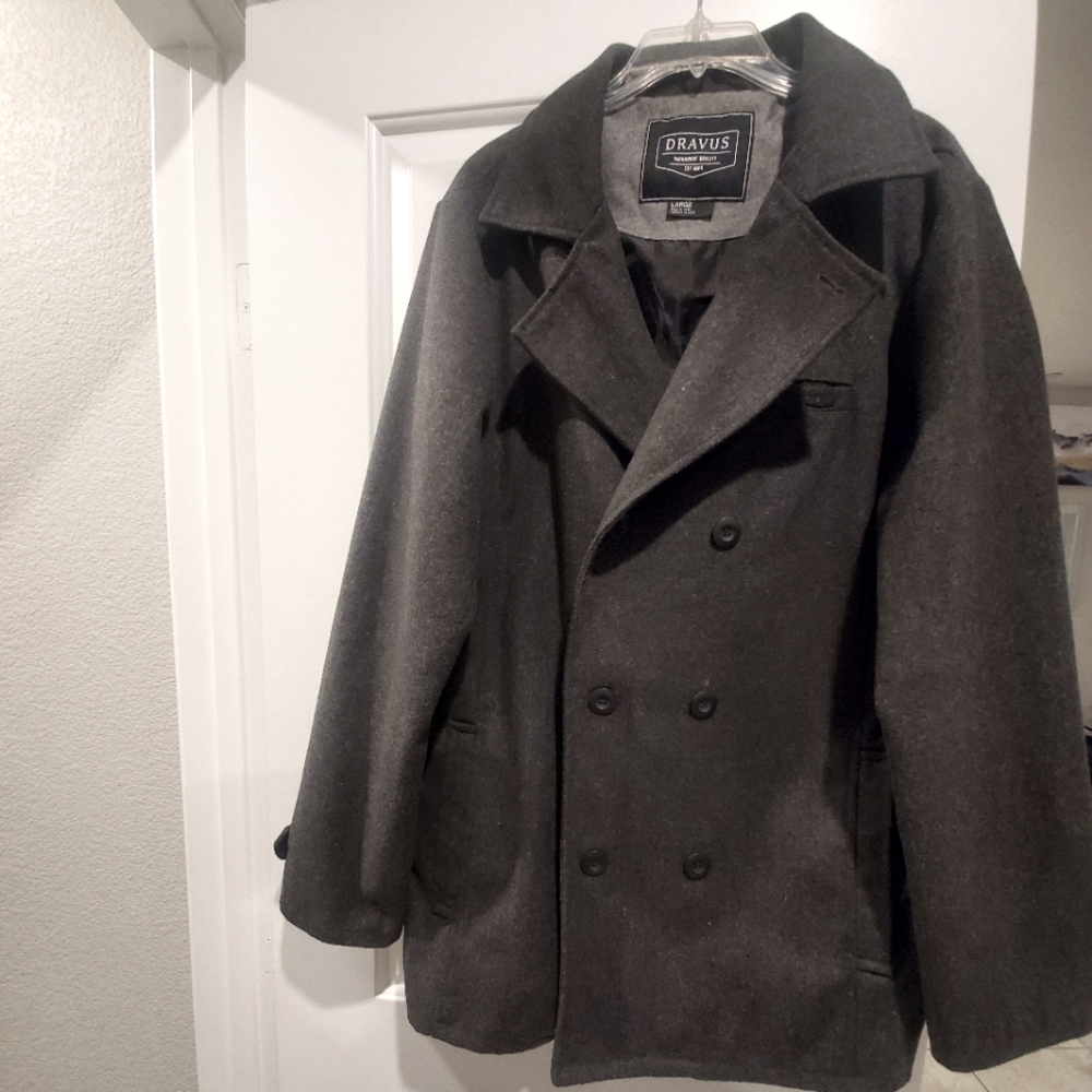 Men's Large Wool Peacoat